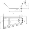 Ванна CERSANIT асимметричная CREA 160x100 левая белый P-WA-CREA*160-LNL